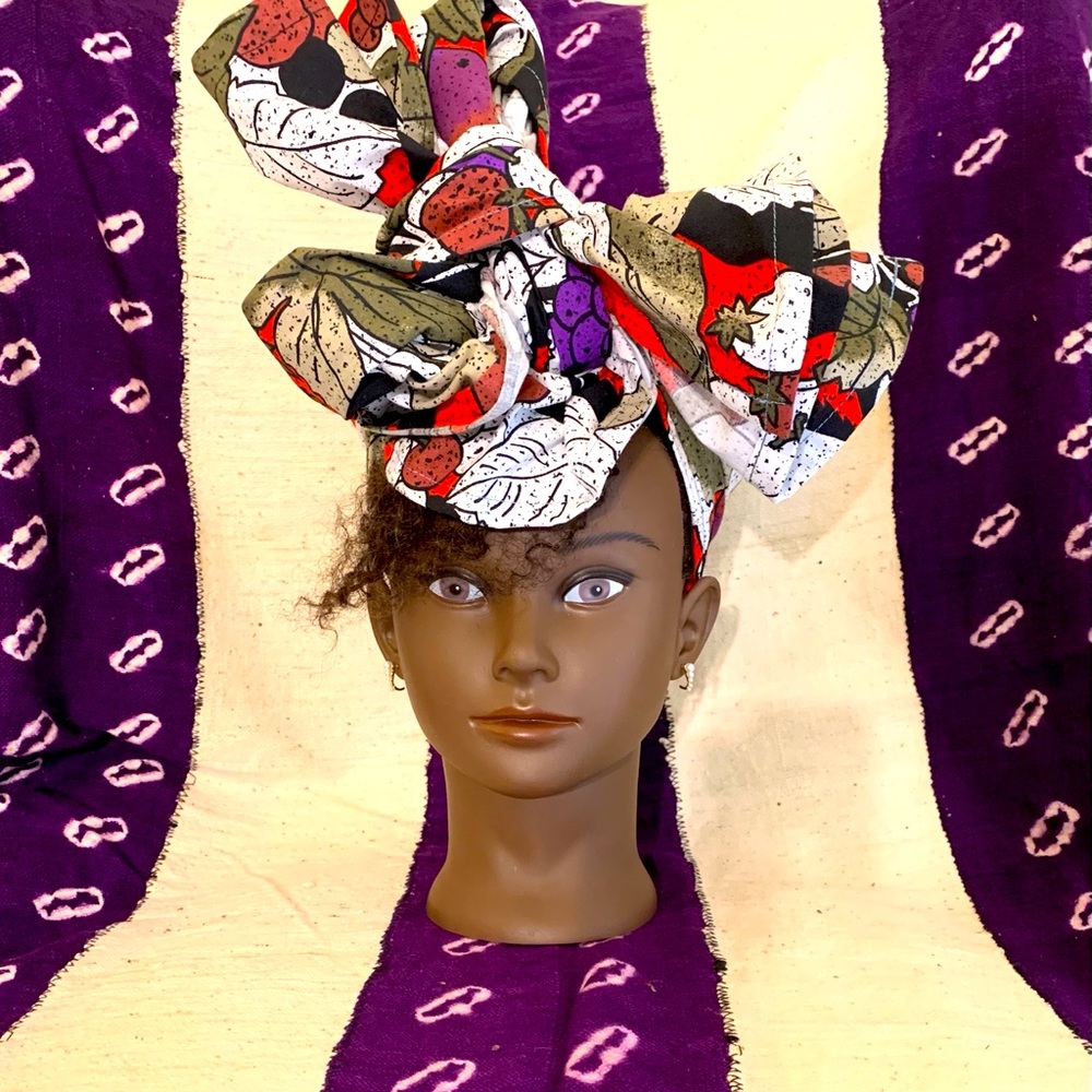 Hand Crafted Headwrap & Mask Set